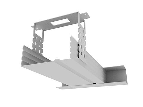 Assembly diagram of profiles for a suspended ceiling